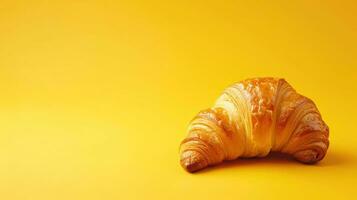 ai gegenereerd croissant advertentie achtergrond met kopiëren ruimte foto