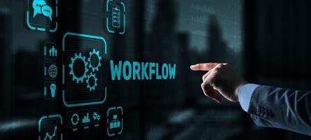 workflow herhaalbaarheid systematisering bedrijfsproces. zakelijke technologie internet foto