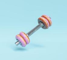 roze donut halter. bewegings- en dieetconcept