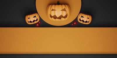 halloween achtergrond pompoen en kaarsen foto