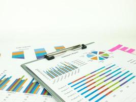 marketingrapportgrafiek en financiële grafiekanalyse foto