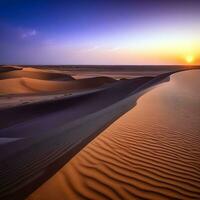 ai gegenereerd zand duinen Arabisch foto