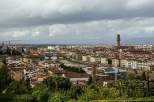 foto met de panorama van de middeleeuws stad van Florence in de regio van Toscane, Italië