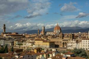 foto met de panorama van de middeleeuws stad van Florence in de regio van Toscane, Italië