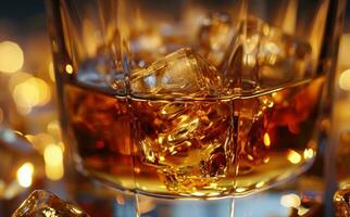 ai gegenereerd een glas van whisky beeldmateriaal foto