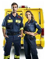 ai gegenereerd toegewijd vrouw paramedicus, ai gegenereerd foto