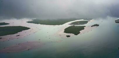 antenne visie van de rivier- in de riau eilanden foto