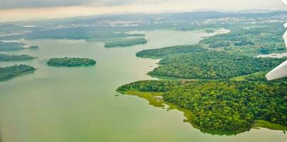 antenne visie van de rivier- in de riau eilanden foto