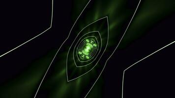 hypnotiserend tunnel van kosmisch stromen. ontwerp. in beweging cyber tunnel met gloeiend centrum. ovaal lijnen zijn in beweging naar schijnend centrum van energie gat foto