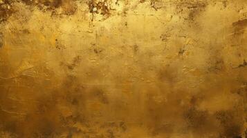 ai gegenereerd luxe gouden grunge decoratief gips muur abstract achtergrond. generatief ai foto