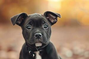 ai gegenereerd fotografie van een schattig hond, nationaal puppy dag concept foto