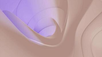 abstract gat binnen licht roze of beige tunnel. ontwerp. gang met gebogen mooi gat. foto