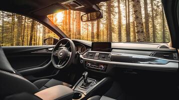 ai gegenereerd leeg auto interieur visie foto