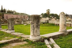 de oude begraafplaats en archeologisch plaats van kerameikos in Athene, Griekenland foto