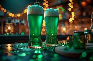 ai gegenereerd st patricks dag bier foto