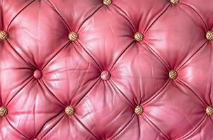 ai gegenereerd roze leer achtergrond met stiksels en metaal details voor mode ontwerp foto