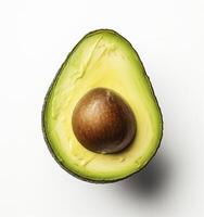 ai gegenereerd avocado Aan wit achtergrond. ai gegenereerd foto