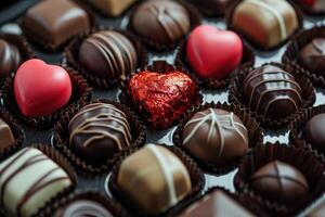 ai gegenereerd valentijnsdag dag chocolaatjes foto