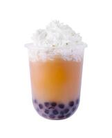 bubbel melk thee met tapioca ballen foto