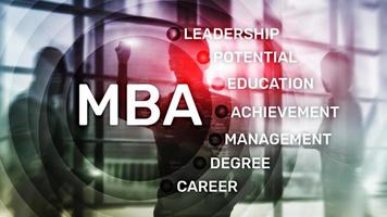 mba - master in bedrijfskunde, e-learning, onderwijs en persoonlijk ontwikkelingsconcept foto