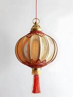 ai gegenereerd nieuw Chinese stijl papier kunst lantaarn met rood elementen. hoge resolutie. ai generatief foto