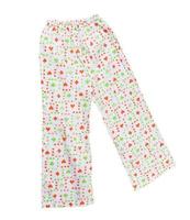 witte broek met creatieve print op witte achtergrond foto