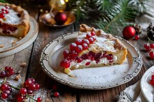 ai gegenereerd culinaire erfgoed elegant volk presentatie van traditioneel Russisch toetje foto