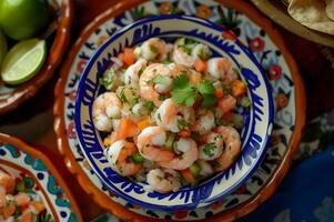 ai gegenereerd vers feest een kleurrijk Mexicaans recept met stoutmoedig smaken foto