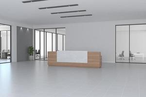 kantoor receptie mockup interieurontwerp foto