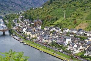 visie over- cochem en de Moezel rivier, cochem, Rijnland palts, Duitsland foto