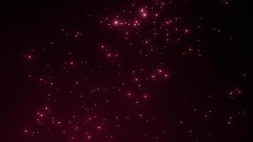 roze rood nacht vuurwerk helder sparkles en glimmend festival explosie, glinsterende beweging van lucht brand foto