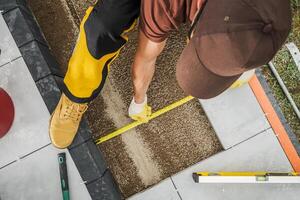 gebouw tuin patio verdieping gebruik makend van beton bakstenen foto