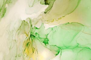 abstract gemaakt gebruik makend van de techniek van alcohol inkt. macro fotografie van de kleinste details van een hijgen. de hijgen shows hoe overstroomt van tinten en kleuren van verf lijken op ruimte motieven. foto