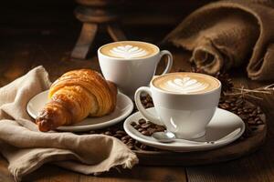 ai gegenereerd klein knus cafe koffie winkel bakkerij voltooien bestellen bedrijf interieur zonnig ochtend- licht barista aanbiedingen goedkoop heet smakelijk cacao latte cappuccino americano espresso baguette brood bun foto