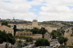 een zicht op Jeruzalem in Israël foto