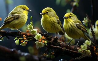 ai gegenereerd visie van een groen vogelhuisje tafereel Aan st Patrick dag foto