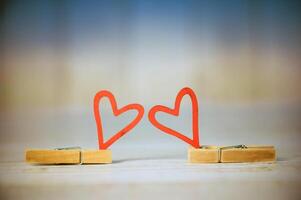 hart symbool conceptuele st. Valentijnsdag dag achtergrond. hart liefde en passie symbolen foto