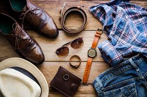 kleding en accessoires voor mannen - toon wijnoogst foto