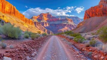 ai gegenereerd de helder kleuren van de Arizona kloof. zandsteen kliffen in de groots Ravijn. Verenigde Staten van Amerika. Arizona foto