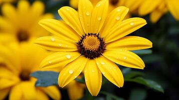 ai gegenereerd levendig geel madeliefje bloesem een geschenk van natuur schoonheid foto