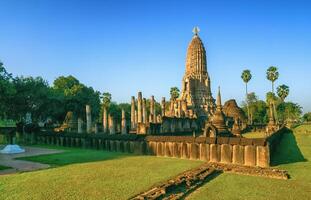 wat phra sri rotan Mahathat rajaworavuharn tempel in si satchanalai historisch park, Thailand foto