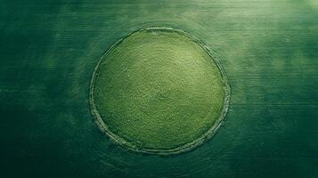 ai gegenereerd foto mooi landschap met groen gras veld- ai gegenereerd