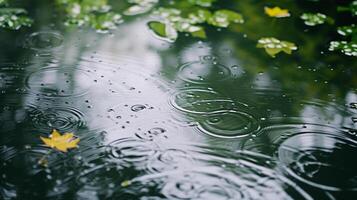 ai gegenereerd regenachtig dag reflecties, achtergrond afbeelding, generatief ai foto