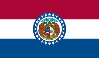 de officieel stroom vlag van Missouri Verenigde Staten van Amerika staat. staat vlag van missouri. illustratie. foto