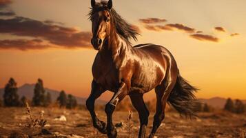 ai gegenereerd paard hoog kwaliteit beeld foto