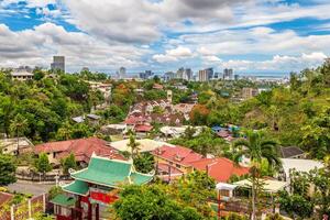 landschap van cebu stad van taoïstisch tempel in Filippijnen foto