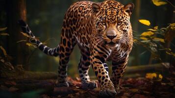 ai gegenereerd jaguar hoog kwaliteit beeld foto