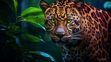 ai gegenereerd jaguar hoog kwaliteit beeld foto