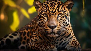 ai gegenereerd jaguar hoog kwaliteit beeld foto