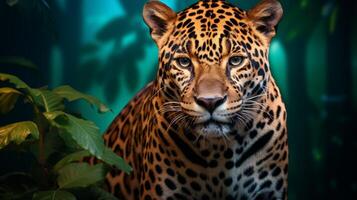 ai gegenereerd jaguar hoog kwaliteit beeld foto